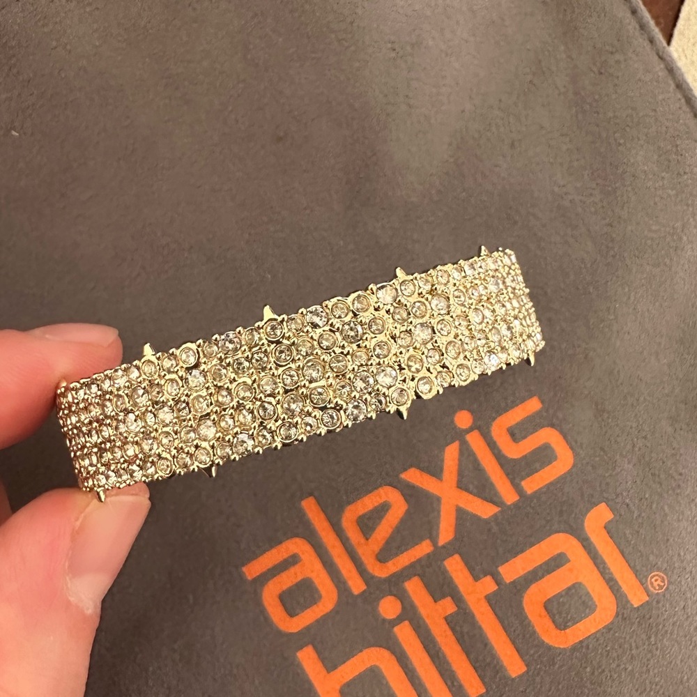 Alexis Bittar All Crystal Spiky Cuff